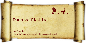 Murata Attila névjegykártya